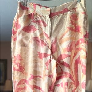 Gorgeous Lk New Chicos Quality Linen Slacks in Fun Tropical Colors 2 (2= 14/16 )